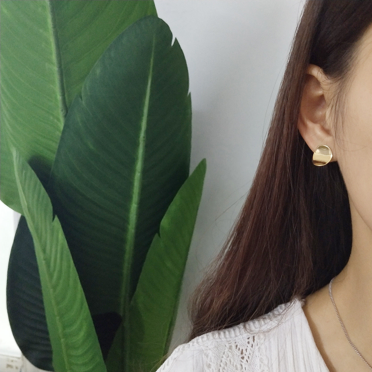 925 Sterling Silver Ellipse Geometric Silver Earrings