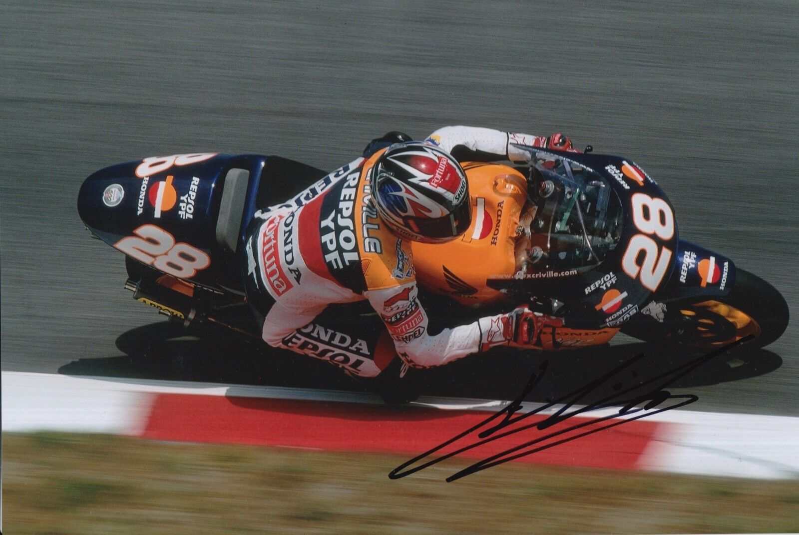 Alex Criville Hand Signed Repsol Honda 12x8 Photo Poster painting MotoGP 14.