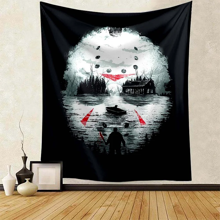 Classic Horror Movies Poster Tapestry Wall Hanging Pub Bar Club Home Private Cinema Wall Room Tapestry Halloween Decorations