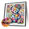 Diamond Painting -DIY Full Square Drill Colorful Patchwork Bear(35*35 CM)