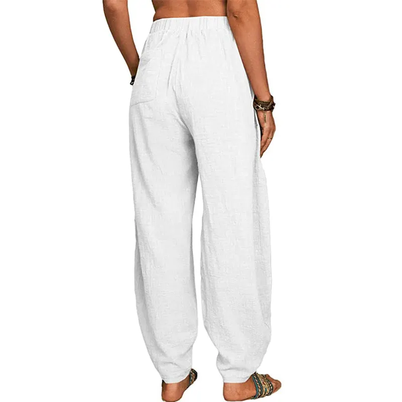 Cozymoo Women's Loose Cotton And Linen Casual Pants