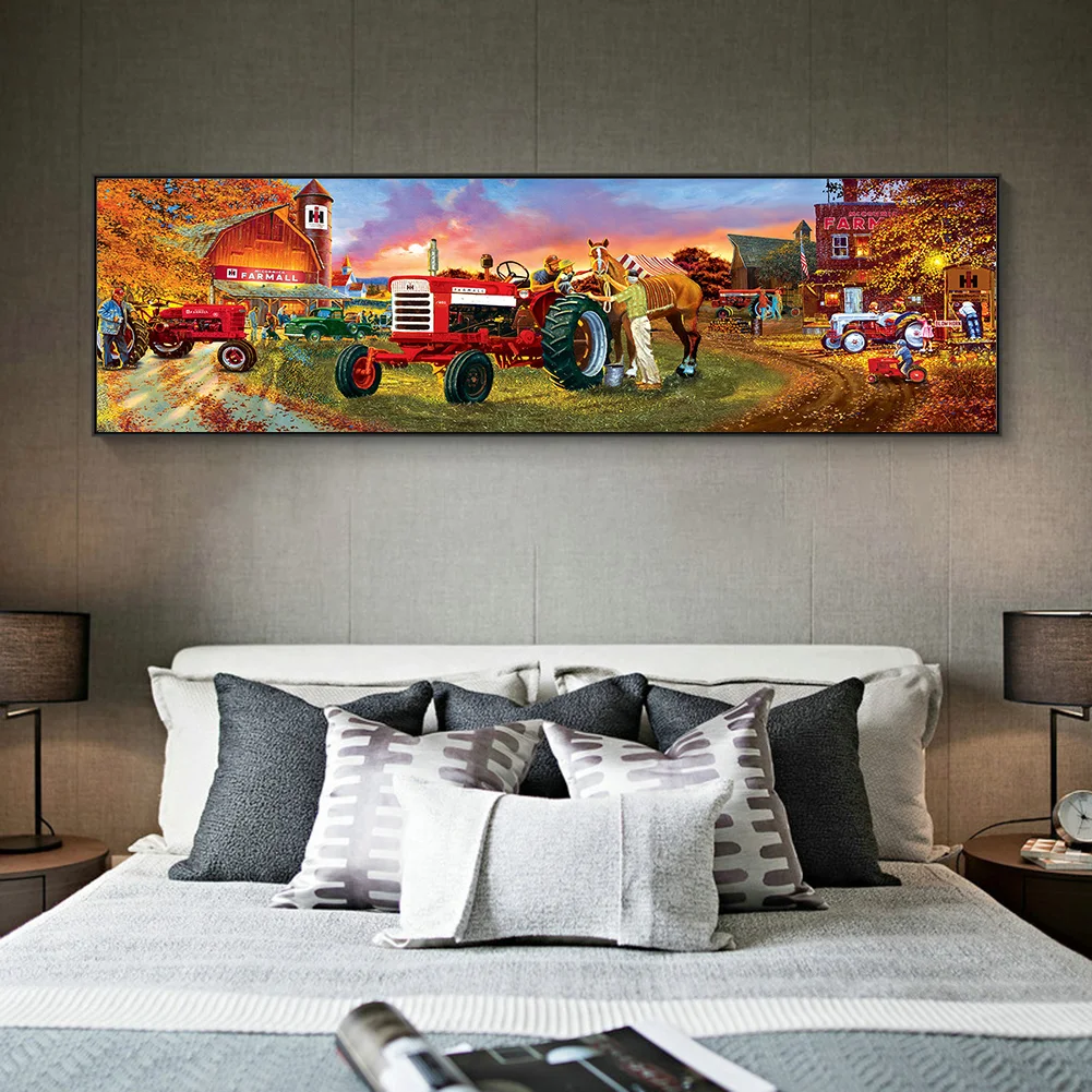 Diamond Painting - Full Round Drill - Farm Tractor(90*30cm)