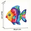 DIY Pre-Framed Fish Button Art Canvas Kit
