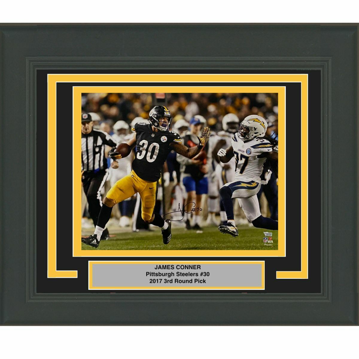 FRAMED Autographed/Signed JAMES CONNER Steelers 16x20 Photo Poster painting Fanatics COA Auto