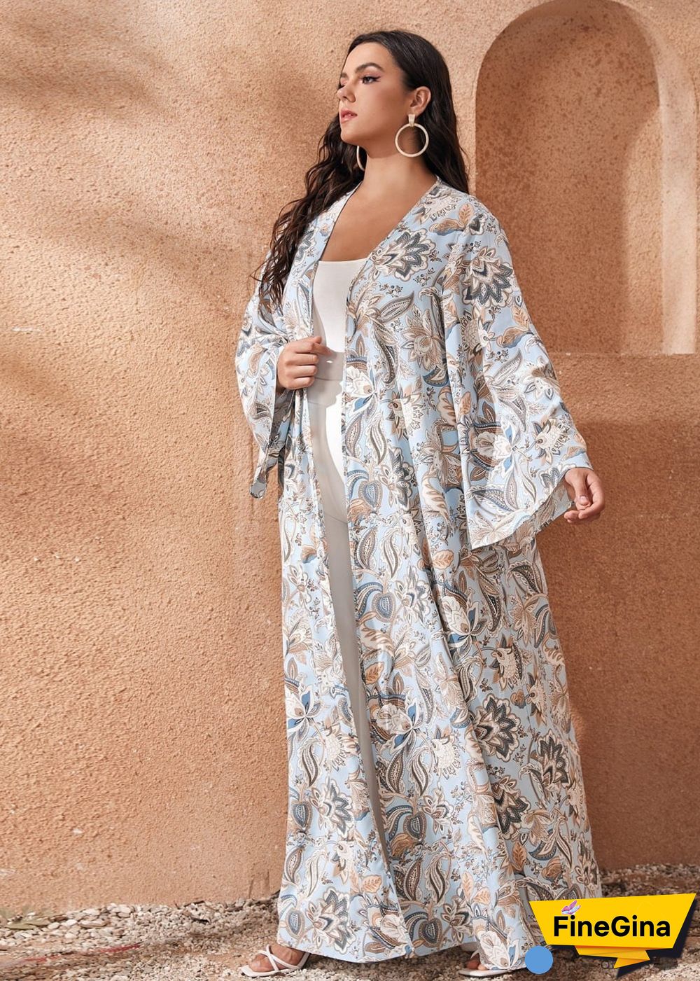 Women's Chic Plus Size Luna Boho Kimono Dress