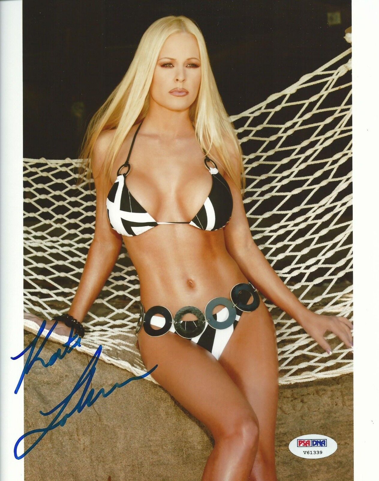 Katie Lohmann Signed Playboy 8x10 Photo Poster painting PSA/DNA COA April 2001 Magazine Playmate