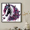 Pink Butterfly Horse 5D DIY Diamond Art Painting Kit Partial Drill 30x30cm