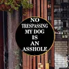 No trespassing - Round Metal Tin Signs(12*12Inch)