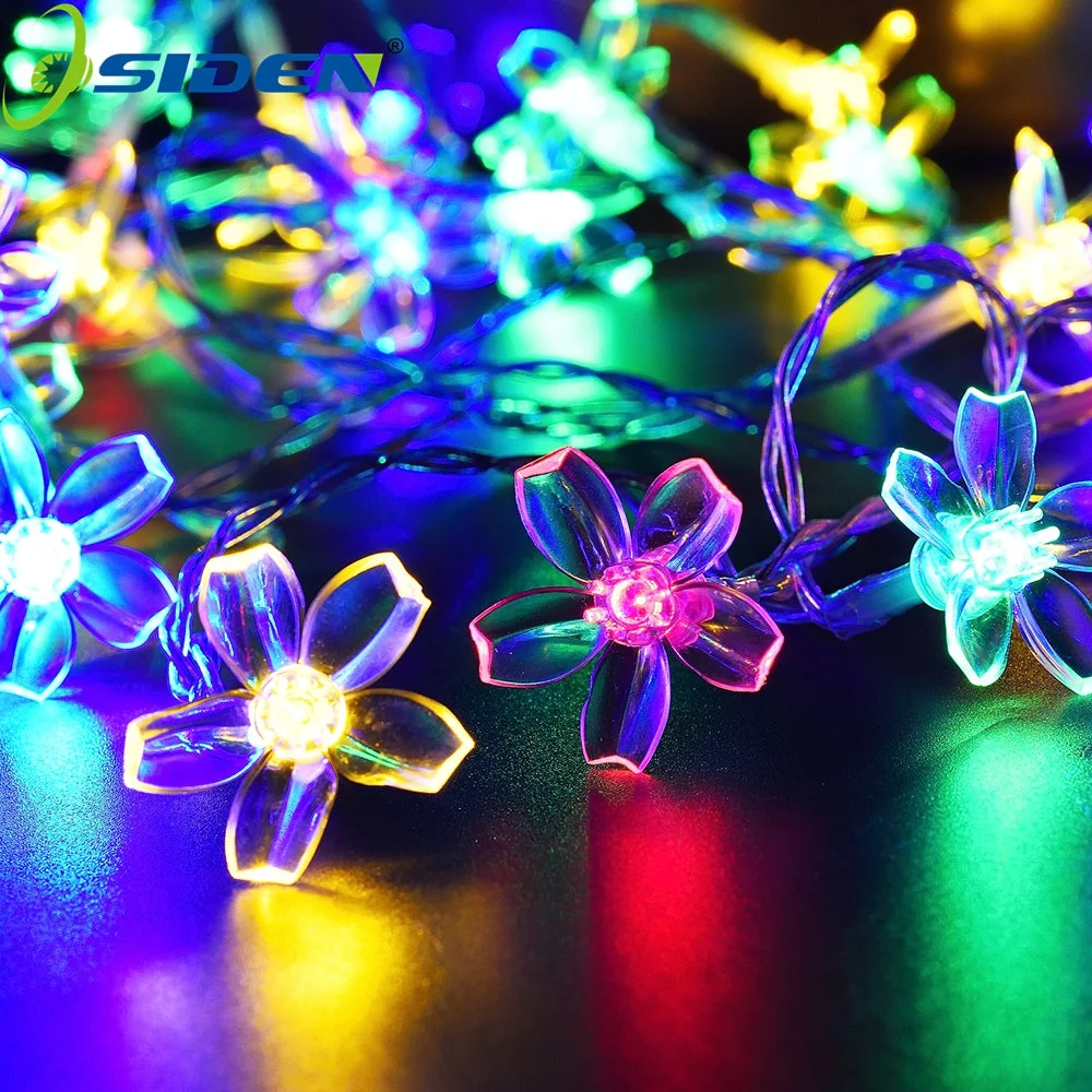 Solar String Lights Outdoor, 23Ft 8Mode Waterproof Flower Garden Blossom Lighting For Home Decoration