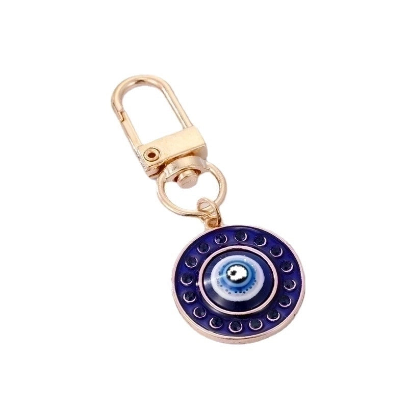5 Pieces Fashion Colorful Oil Eyelash Eye Keychain Drill Patch Pendant Accessories