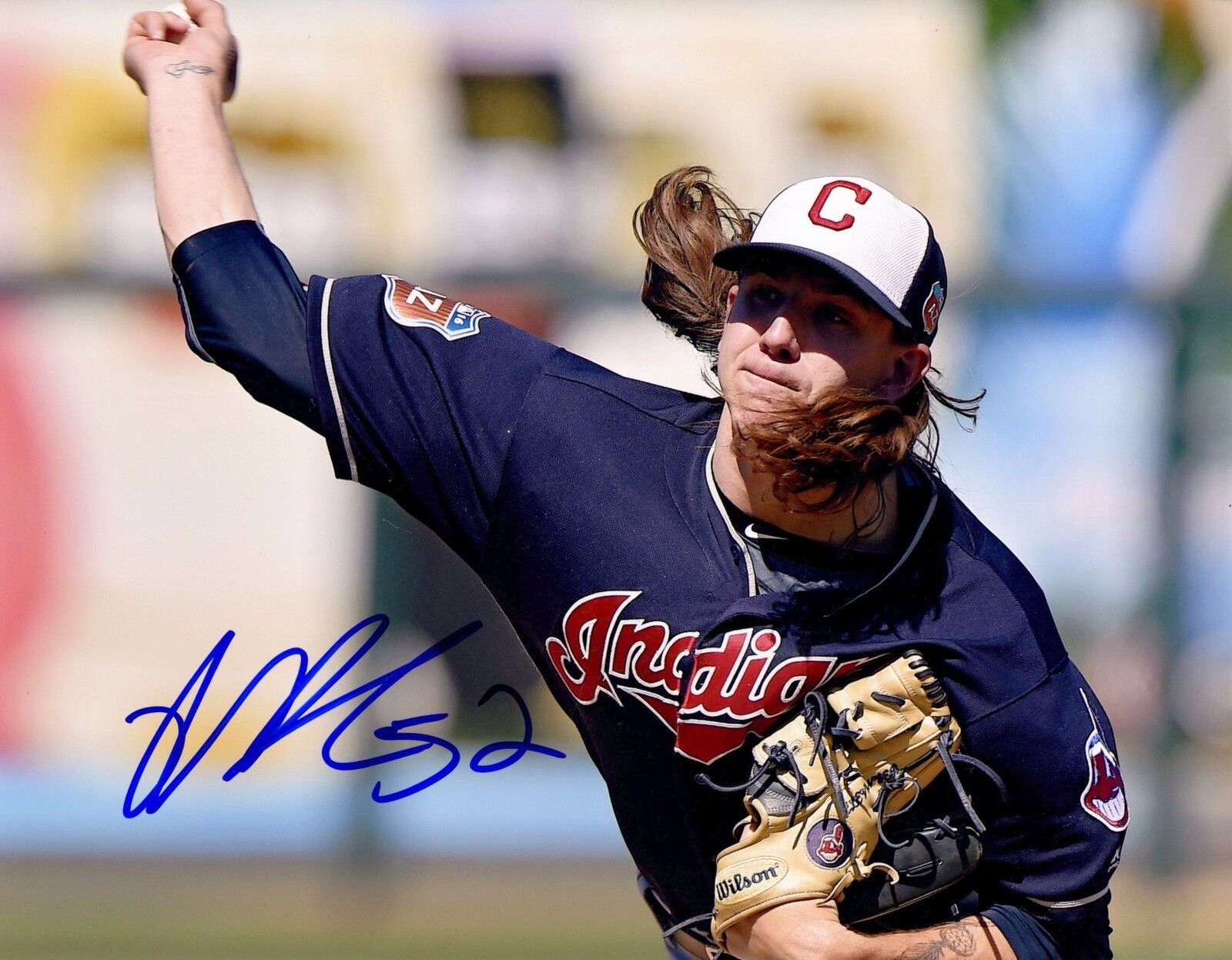 Mike Clevinger Signed 11x14 Glossy Rookie Photo Poster painting RC Auto COA Indians Hi Def RARE