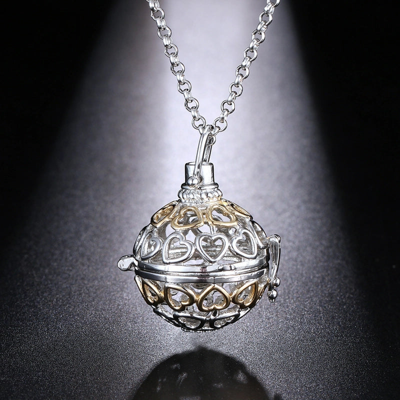 Mexican Bell Feather Tassel Necklace Music Ball Women Aromatherapy Essential Oil Diffuser Exquisite Ornament