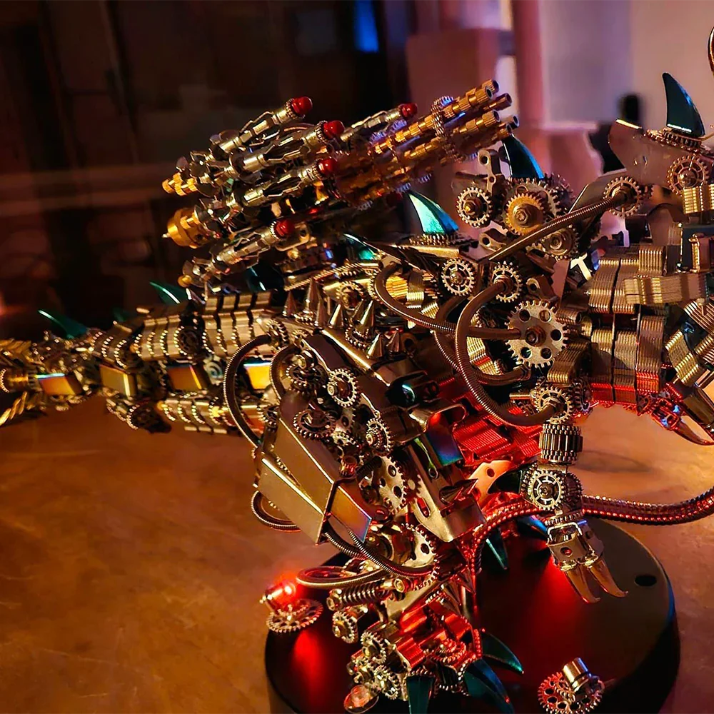 Zestaw Modelu 3D Mechaniczny Latający Smok Dragon Zestaw Modelu 3D Mechaniczny Tyranozaur Rex