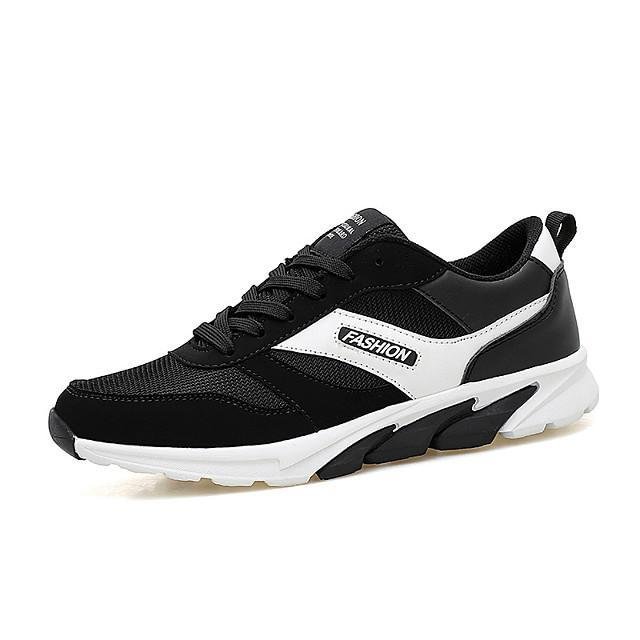 Men's Fall Sporty Outdoor Trainers / Athletic Shoes Running Shoes Synthetics Non-slipping Black and White / Pink / White / Black / Red - VSMEE