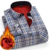 New Men's Winter Velvet Thickened Warm Double-sided Velvet Long-sleeved Shirt