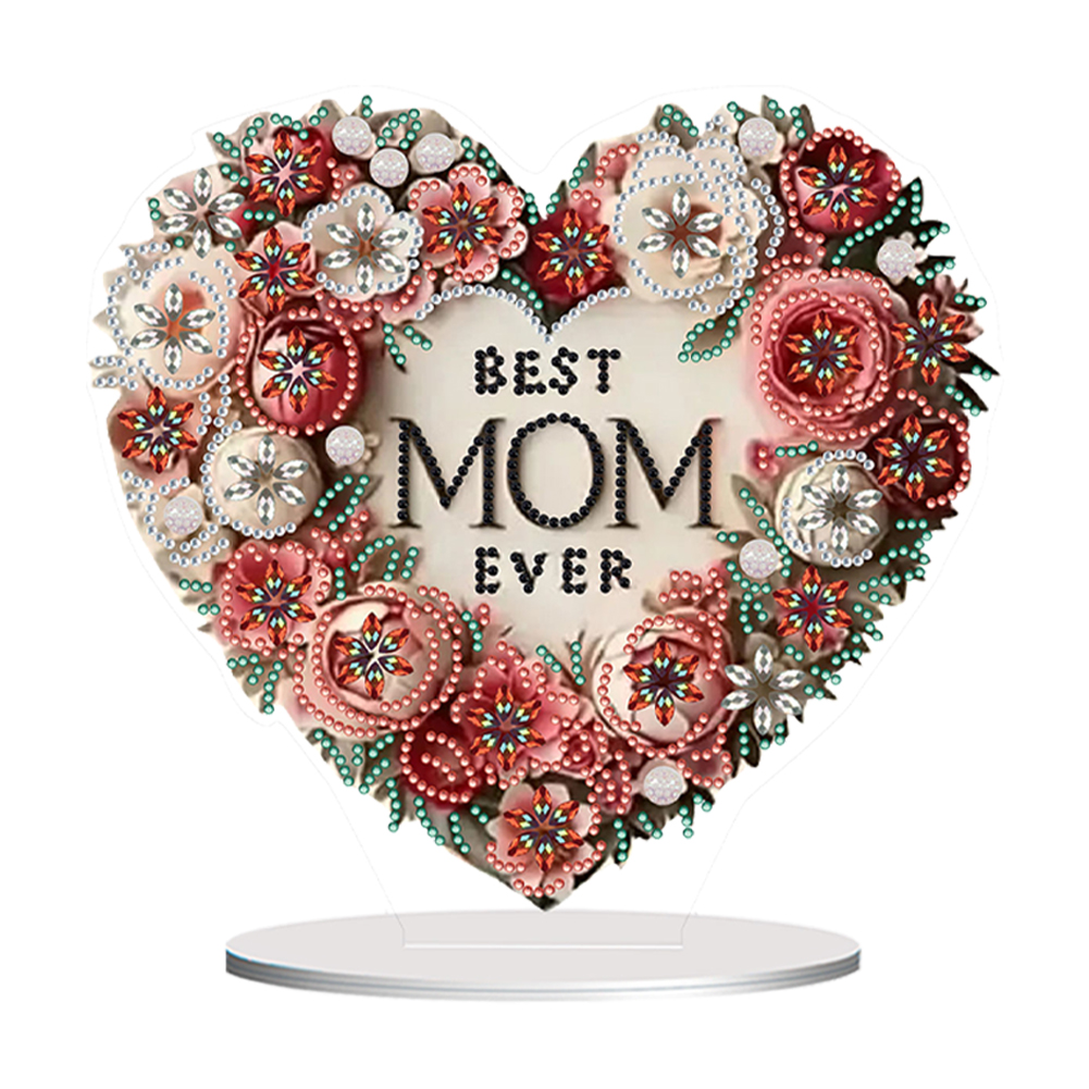 Acrylic Special Shaped Love Rose 5D DIY Diamond Painting Tabletop Decorations