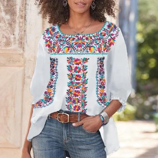 Flower Print Casual Top