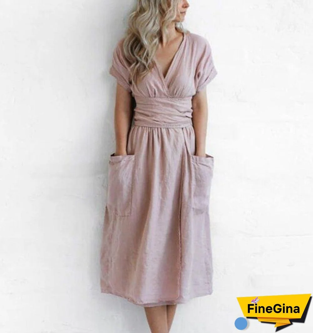Moment of Yourself Wrap Midi Dress