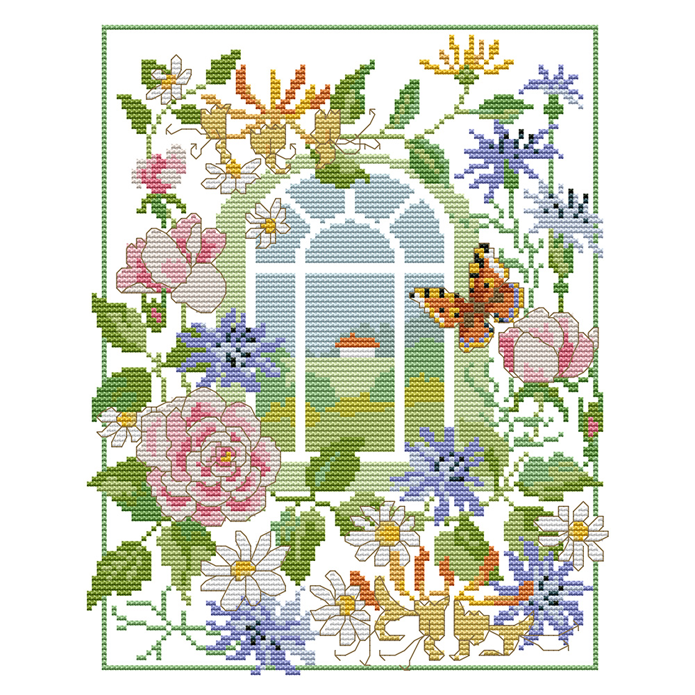 

27*33CM - 14CT Stamped Cross Stitch-Four Seasons, 501 Original
