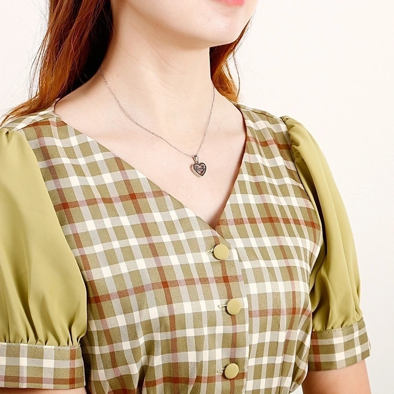 Romantic Letter Heart Shape Titanium Steel Plating Rose Gold Plated Gold Plated Pendant Necklace