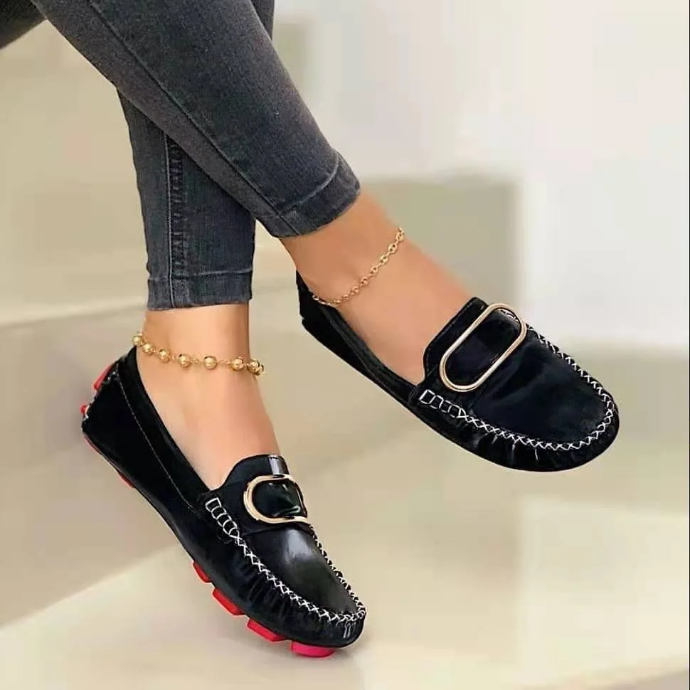 Vstacam  2022 Women Moccasins Shoes Ladies Slip on Loafers Casual Comfort Woman Sewing Suede Flats Female Soft Bottom Lightweight New