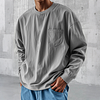 Men's Fashionable Round Neck Casual Pocket Long Sleeve Tops by Inlyline
