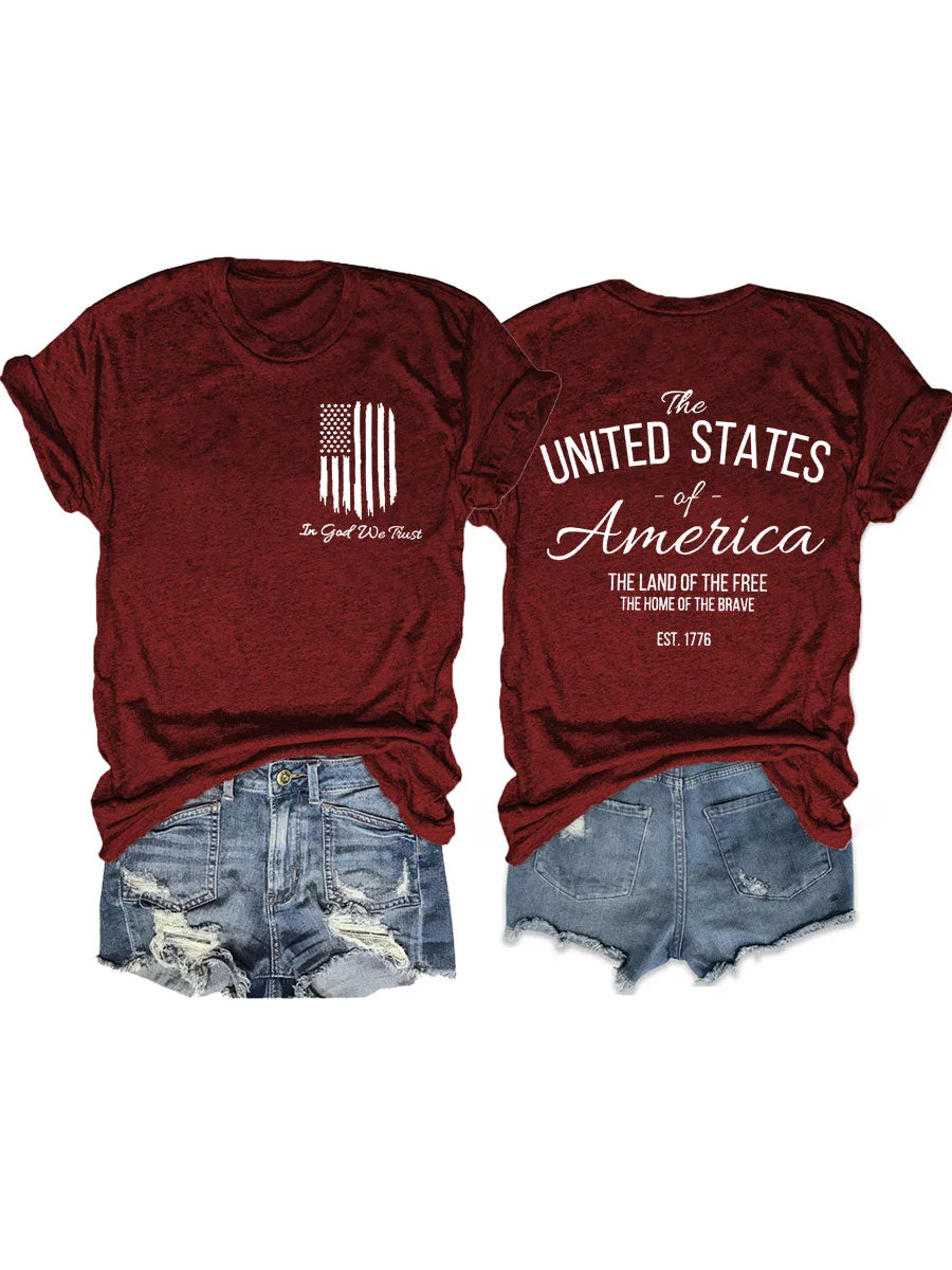 In God We Trust America Flag T-shirt