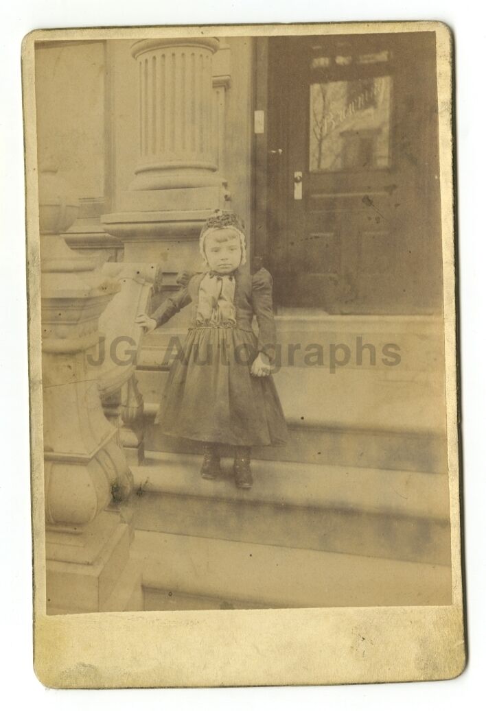 19th Century Child Portrait - Original Cabinet Card Photo Poster painting