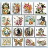 (Multi Style)Butterfly-Partial Embroidery 2 Strands 14CT Stamped Cross Stitch-45*35CM