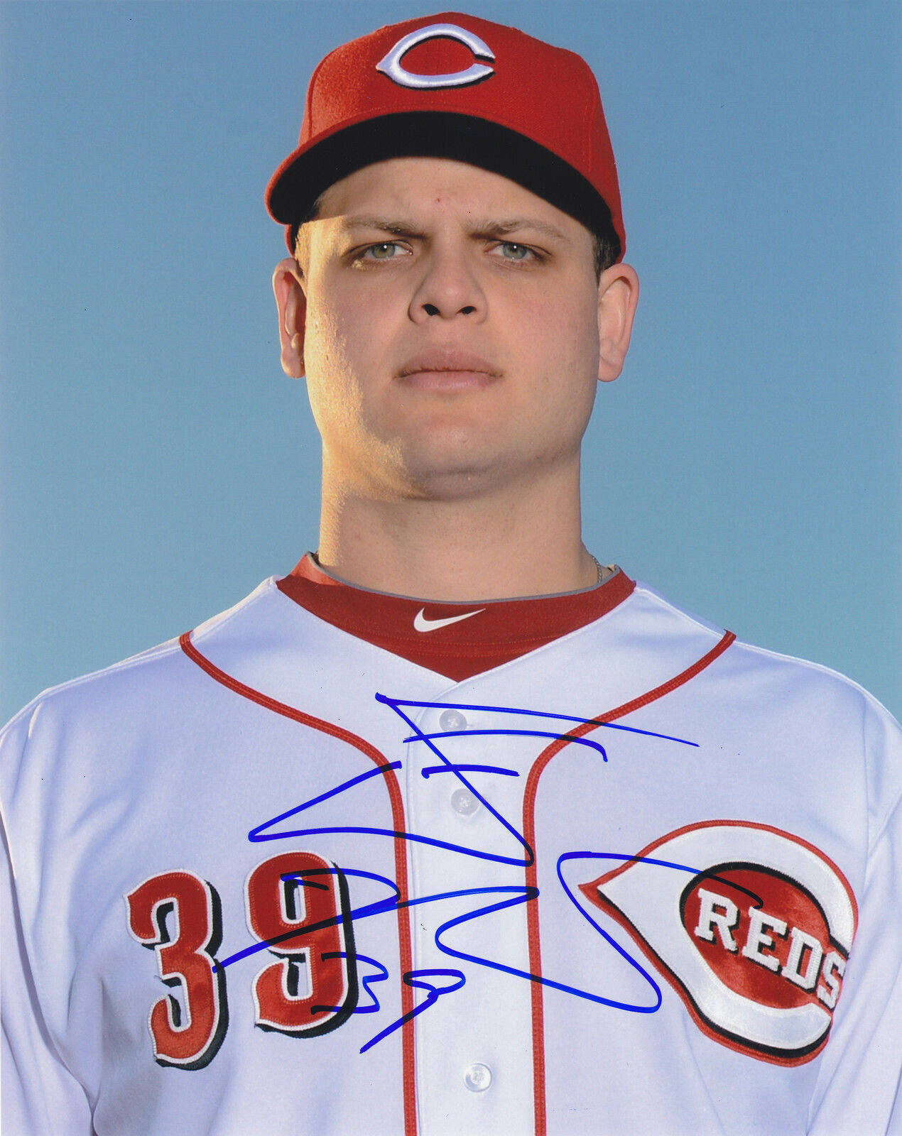DEVIN MESORACO SIGNED AUTOGRAPHED CINCINNATI REDS 8X10 Photo Poster painting #3