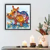 Quilling Nilpferd - speziell geformtes Diamantgem&auml;lde - 30*30cm