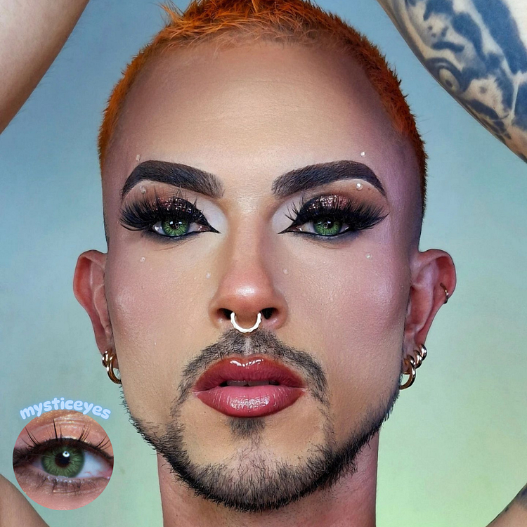 I HEART IRIS Green Men Colored Contact Lenses