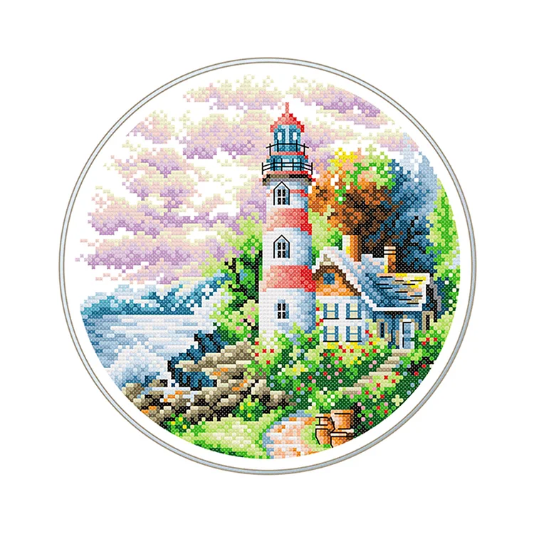 Spring Brand - Lighthouse Garden 11CT Counted Cross Stitch 35*35CM