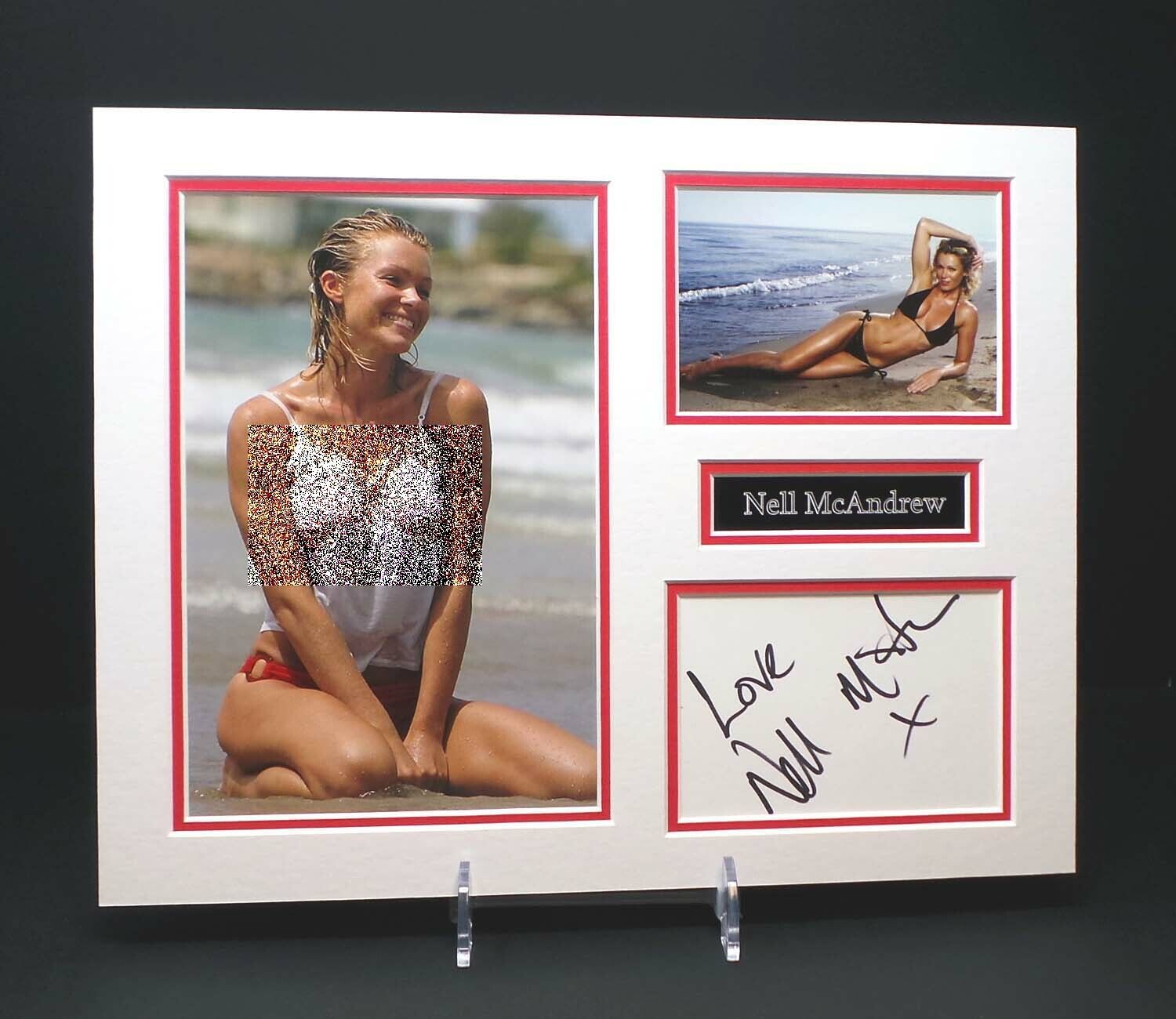 Nell McANDREW Signed Mounted Sexy Photo Poster painting Display AFTAL RD COA Glamour Model