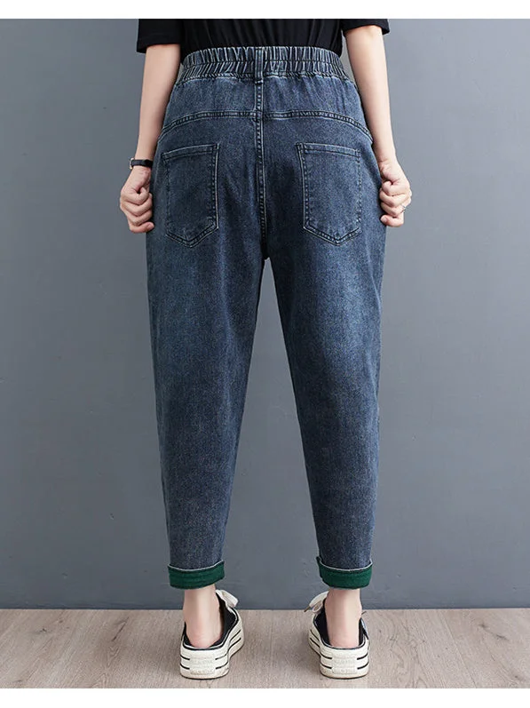 Women Half Sleeve V-neck Solid Color Dress