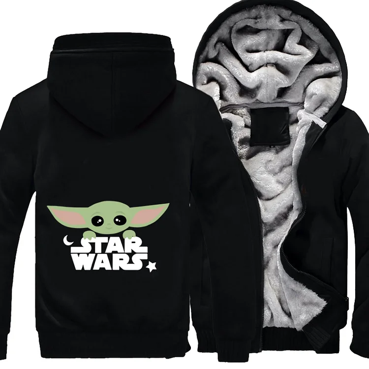 Adorable Baby Yoda, Star Wars Fleece Jacket
