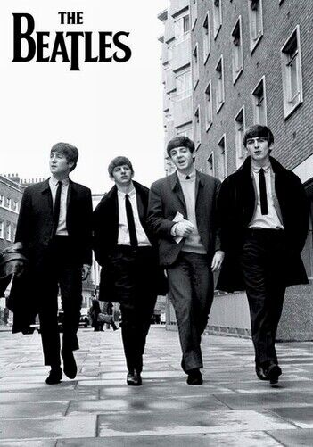 BEATLES POSTER - WALKING - Photo Poster painting POSTER INSERT PERFECT FOR FRAMING