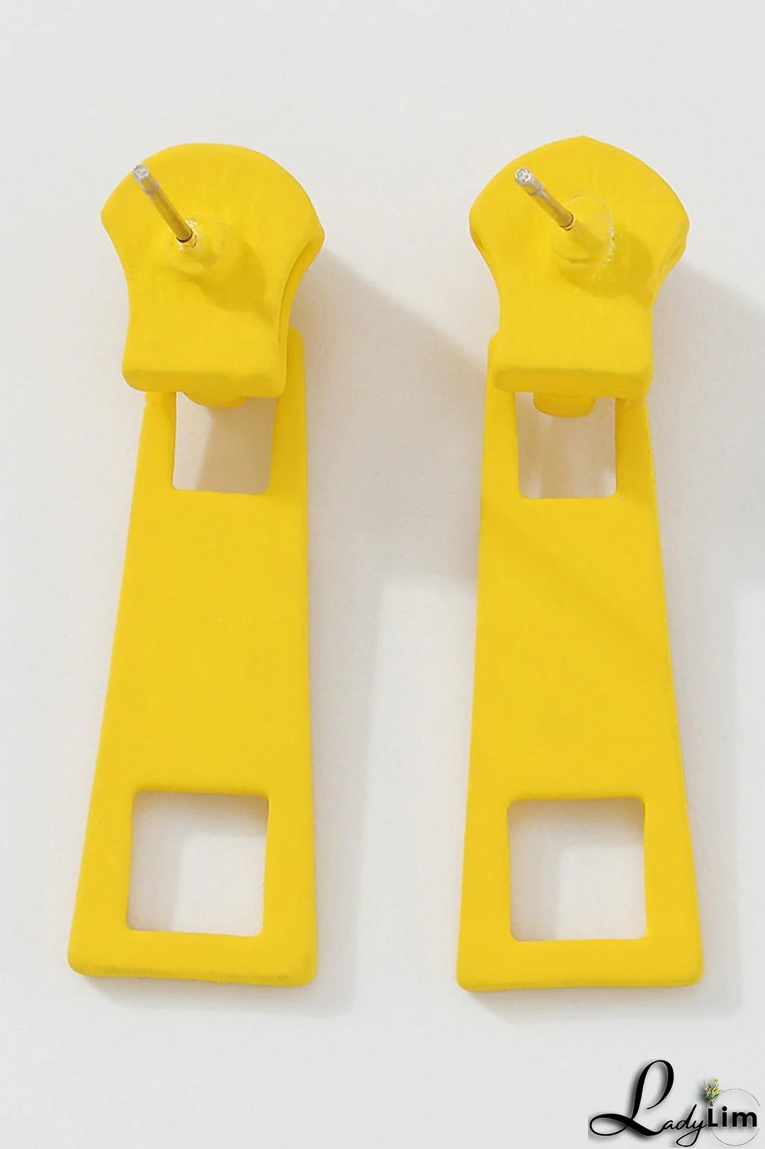Candy Color Metal Zipper Earrings