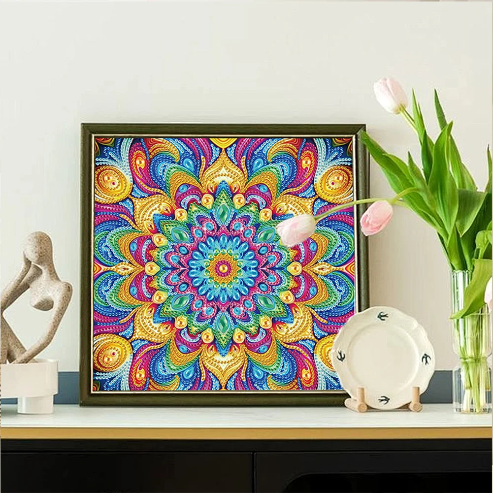 Diamond Painting - Partial Special Shaped Drill - Mandala(Canvas|30*30cm)