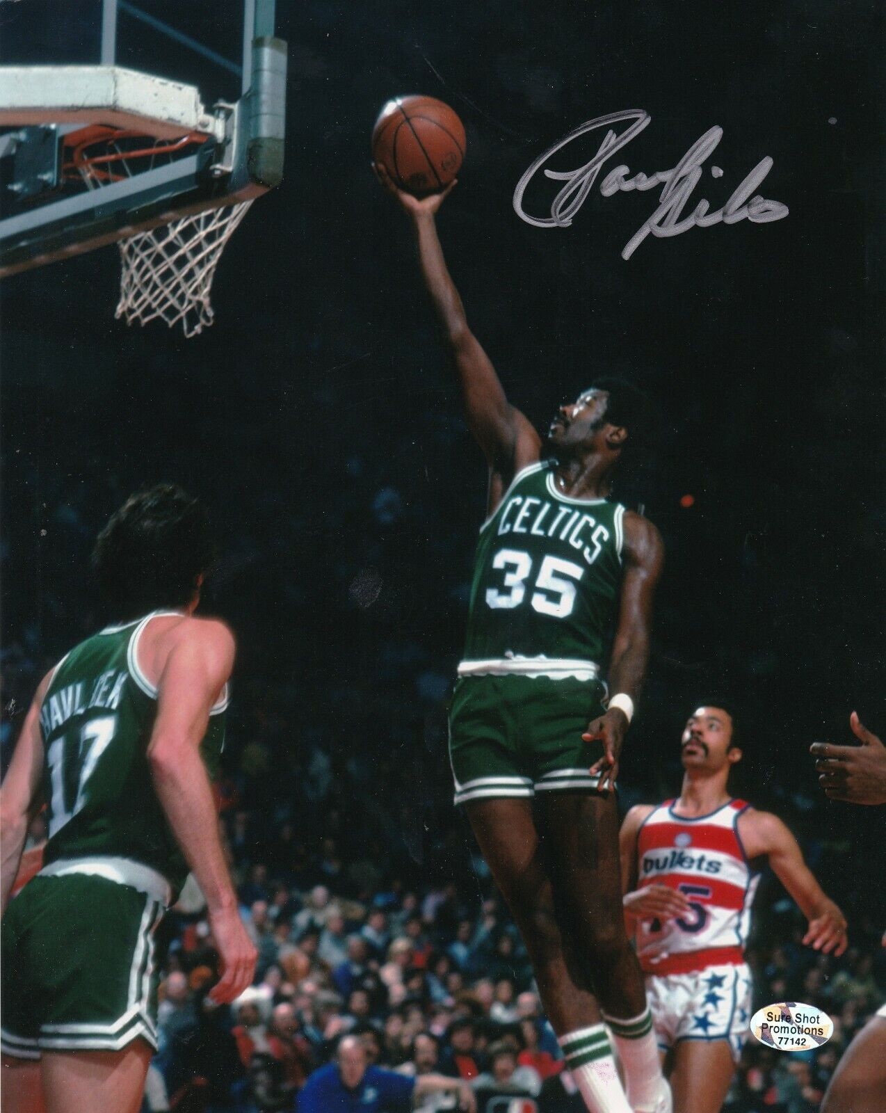 PAUL SILAS BOSTON CELTICS ACTION SIGNED 8x10