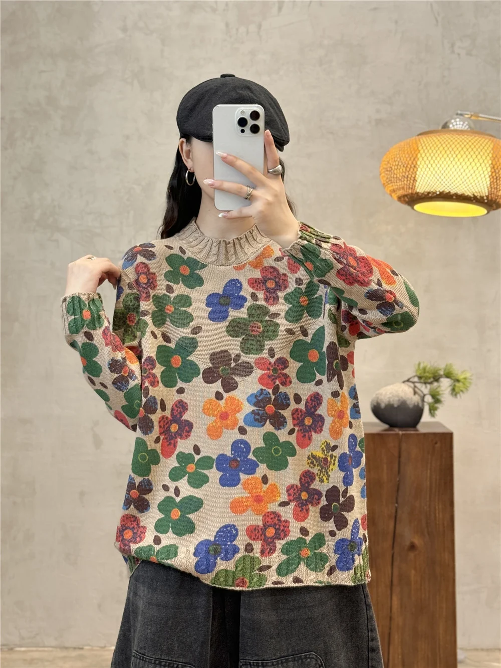 Chicfifth Sweater Women Winter Long Sleeve High Quality Autumn Vintage Top Knitted Cardigan