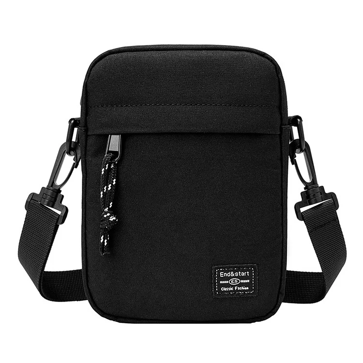 Men Casual Crossbody Bags Sling Messenger Purse for Sports Travel Pack (Black)