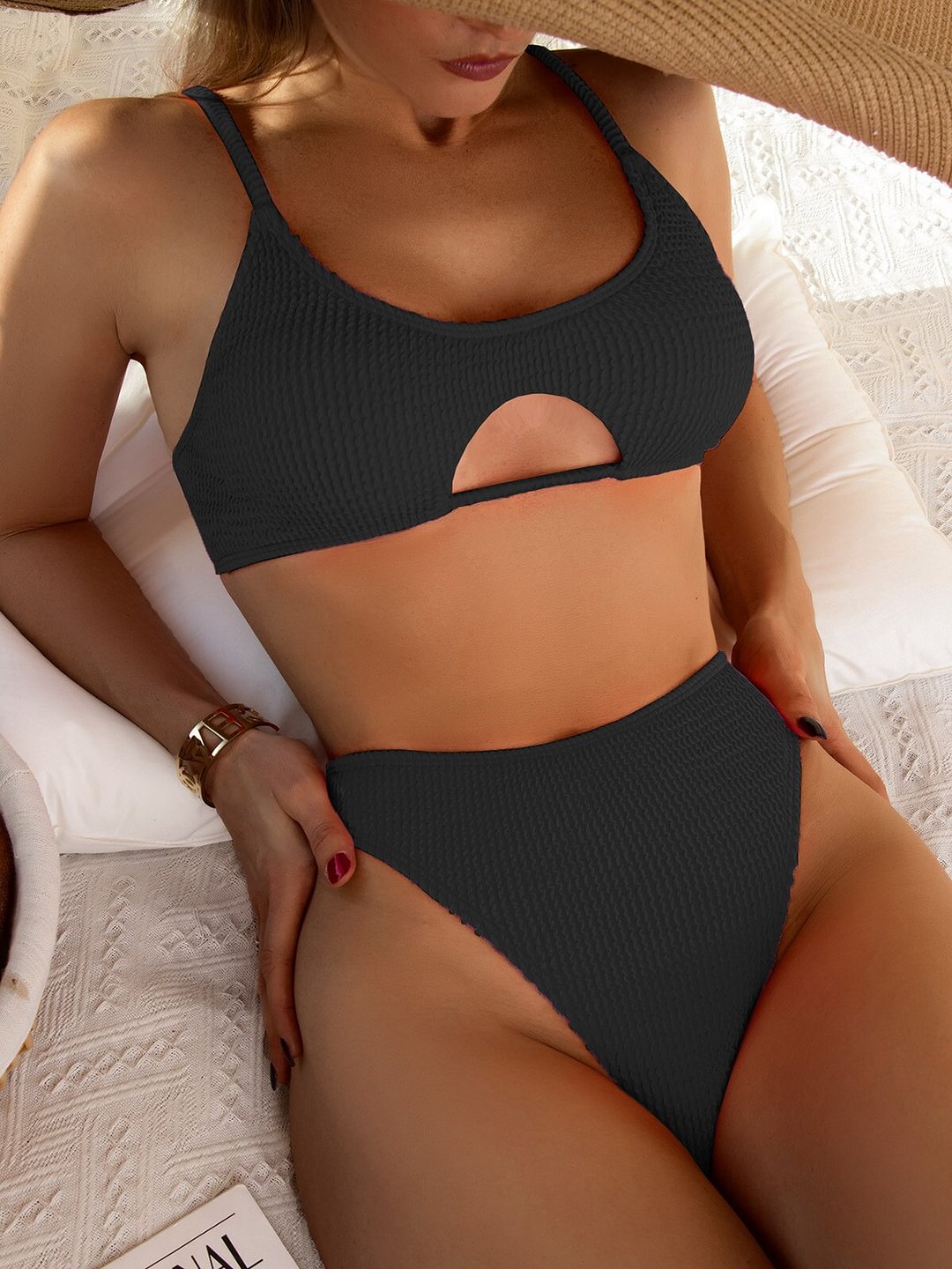 Peachtan Solid Bikinis Woman Push Up Swimsuit Low Waist Swimwear Conjunto Biquinis Feminino Trajes De Baño Mujer 2022