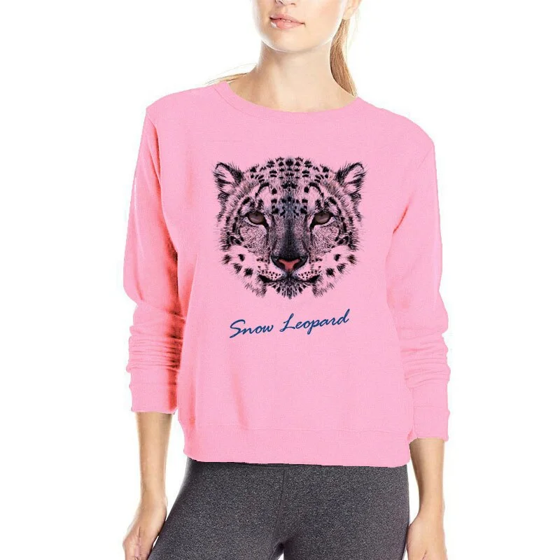 3D snow leopard hoody cool  printing outwear cotton breathable casual hoodies women long sleeve sprinng clothes cool jacket