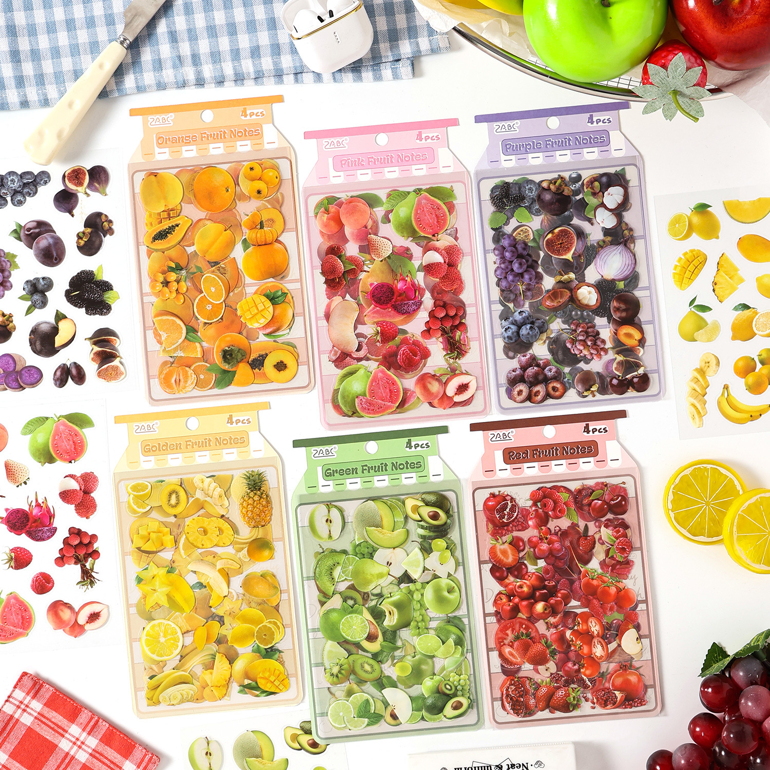 PET 스티커 - 과일과 빛 시리즈 빈티지 과일