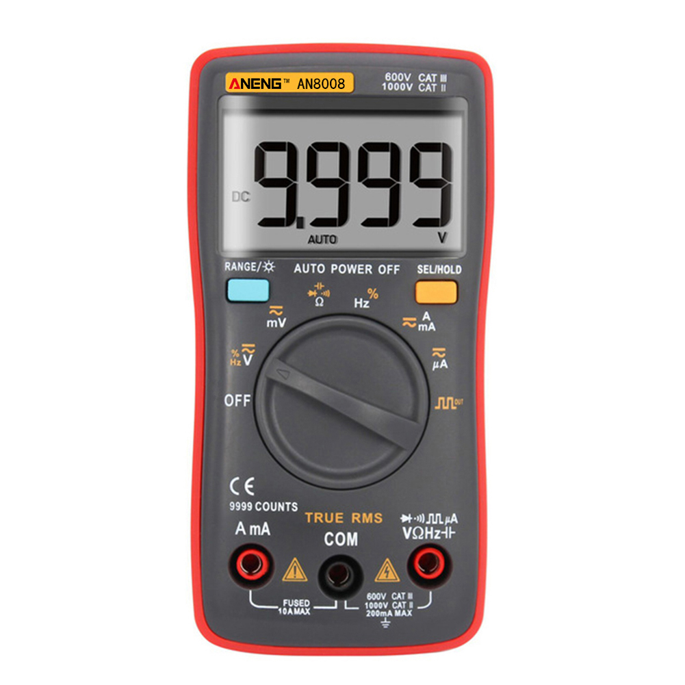 

AN8008 True-RMS Digital Multimeter 9999 Counts Square Wave Voltage Ammeter, 501 Original