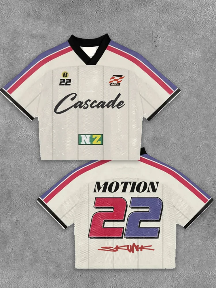 Retro Sports Cascade Jersey V-neck T-shirt