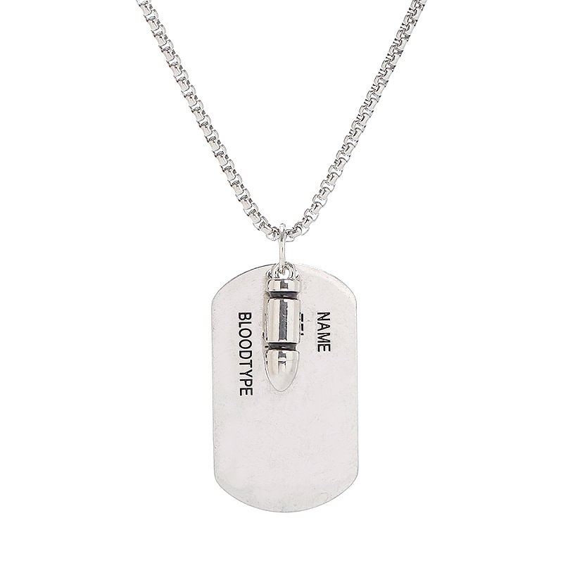 Chain Bullet Army Brand Pendant Long Necklace、、URBENIE