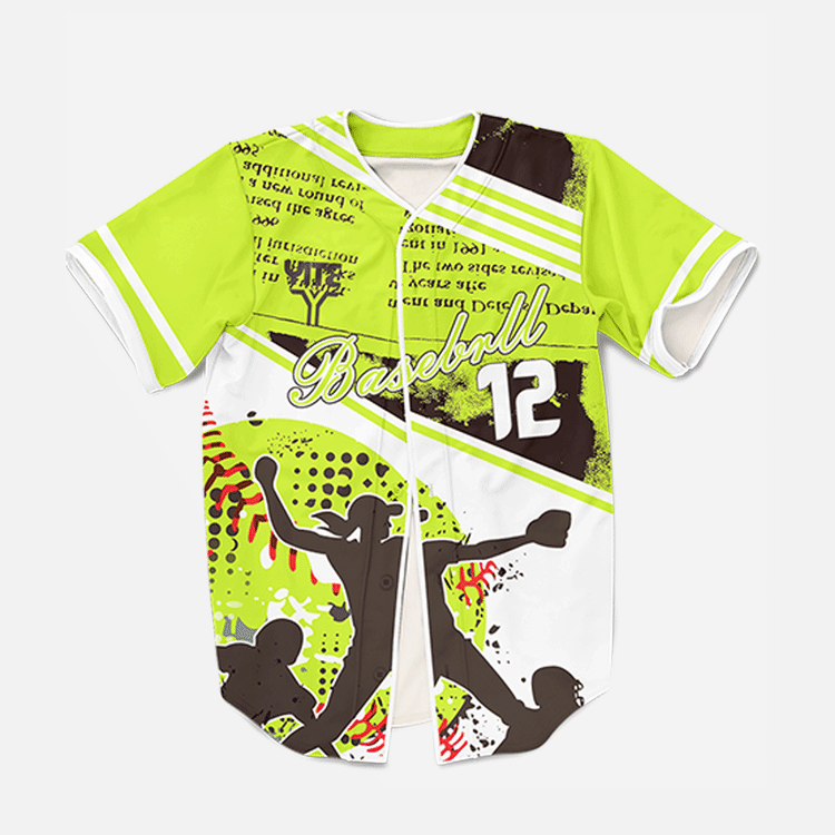 YITE |XBQ25-006 -Green And White Baseball Uniform