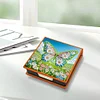 (US Local)Butterfly PU Diamond Painting Notecard Box Contains 150 Sheets of Paper